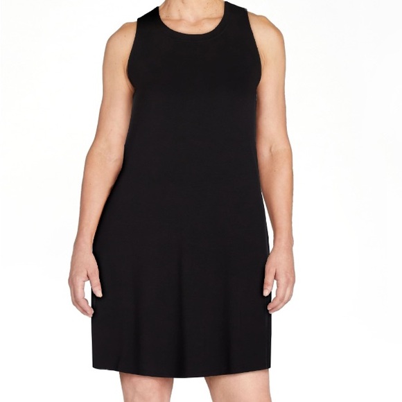 Time and Tru Black Sleeveless Swing Dress size 16/18, Beach, Vacation, Cruise - Picture 1 of 8